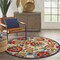 Homeroots 4 ft. Multi Color Round Mediterra Indoor & Outdoor Area Rug 384792 - alternate 5